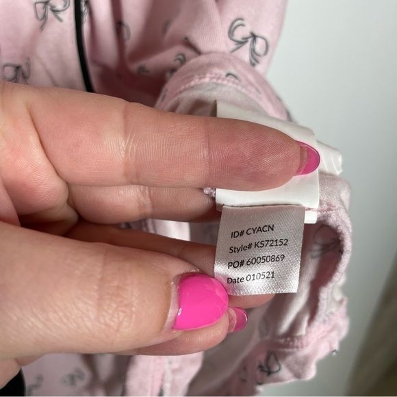 Kate Spade Bow Print Shorts Pajama Set Small - Picture 5 of 8